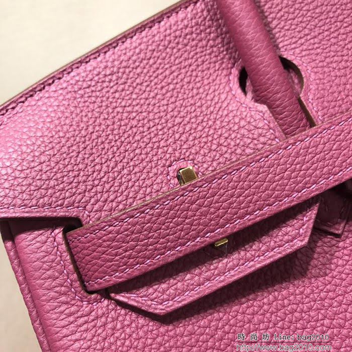 HERMES愛馬仕 鉑金包 Birkin 30cm Togo L3 Rose Pourpre 粉紫色 金扣 頂級工藝 純純手縫蠟線 時尚手提包 時尚手提包  Ama1203